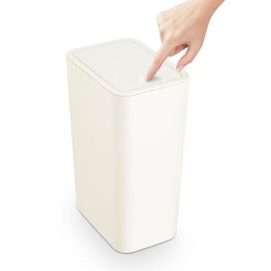 10L Small Trash Can with lidGarbage Can Slim Trash Bin Waste Basket for BathroomKitchenBedroomLiving RoomOfficeLaundry