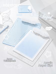 full girlish | High Aesthetics A4 File Folder Transparent Acrylic Writing Pad