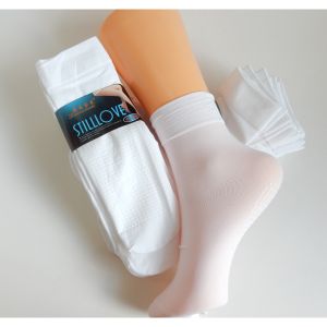 ถุงเท้าพยาบาลเนื้อหนา ผ้าดี เกรดA พื้นมีกันลื่น ถุงเท้าพยาบาลสีขาว หนา นุ่ม ทน แพค 12คู่