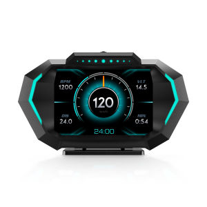 P24 Car OBD+GPS Head Up Display Dual System Smart Digital Meter Voltage Tacho Slope Meter Accelerometer Display Car Speedometer