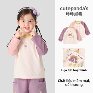 CUTEPANDAS | Áo Thun Dài Tay Thời Trang Cho Bé Mùa Xuân