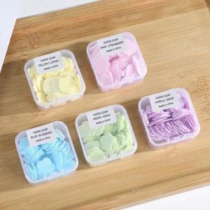 Mini Soap Paper Sheets For Hand Washing And Cleaning For Travel 3 Flavors 20pcs/Box Portable