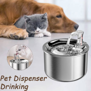 Stainless Steel Cat Fountain: Automatic Pet Water Dispenser with Sensor