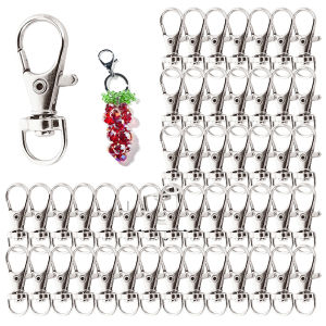 200/25Pcs Metal Swivel Snap Hooks Lobster Clasp Keychains Stainless Steel Swivel Key Chain Ring for Keychain Clip Jewelry Making