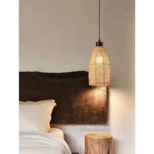 Đèn Thả Mây Tre Đan Phong Cách Boho Đèn Treo Trang Trí Bằng Dây Thừng Phù Hợp Cho Phòng Ngủ Đảo Bếp Phong Cách Hiện Đại