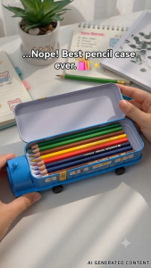 Steve Kyle Korean Creative Cartoon Pencil and Sharpener Box Pencil Case Double Layer
