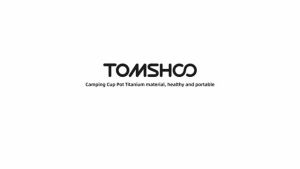Tomshoo 3 PCS Titanium Cookware Set Ultralight 750ml Pot 450ml Water Cup Mug w Lid Folding Spork for Outdoor Camping Backpacking