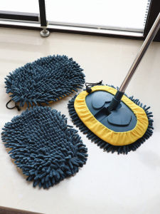 Kitchen Absorbent Mop For Home Dust Mop Kids Mop Bathroom Wipe the Tiles Dust Removal Retractable Chenille Small Mop