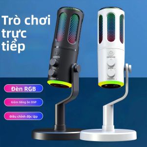 Micro Chơi Game Có Dây USB RGB Chuyên Nghiệp Có Chân Đế Mic Điện Dung Cho Máy Tính Laptop Phát Trực Tuyến Podcast Karaoke Phát Sóng Trực Tiếp