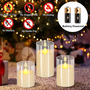 LED Electronic Candle Cup CandlesLED Swing Flame Fake CandleFlameless Battery CandlesFlickering Pillar Candles Decor