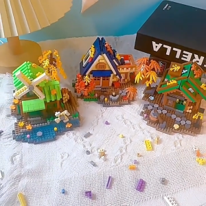 Toyzku Small Tree House Building Blocks Mini Bricks Forest Rumah Pokok Hutan Blok Binaan DIY Toys