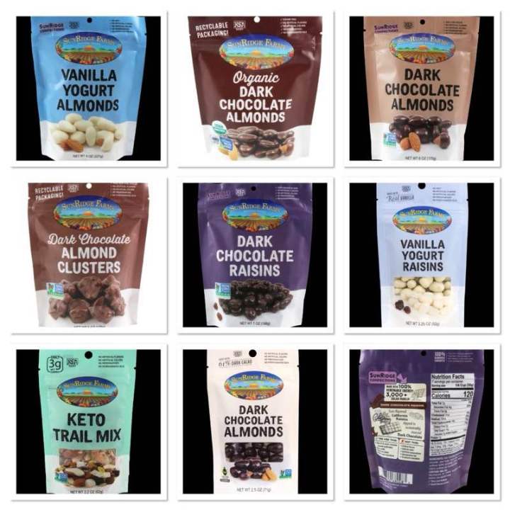 SunRidge Farms Vanilla Yogurt Almond / Keto Trail Mix / Organic Dark ...