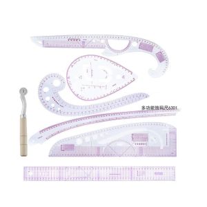 7 Pcs/Set Penggaris Jahit Lengkap Clear Measuring Multi Function Sewing Rulers Menjahit Pakaian Baju Quilting Patchwork Ruler