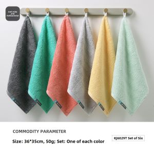 Pure Cotton Hand Towel Square Hanging Style Anti-Mite Antibacterial Deodorant Moldproof Face Wash for Men And Women Absorbent Home Use