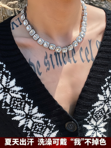 สร้อยคอแบบอเมริกันสไตล์สตรีท โซ่คิวบา เครื่องประดับแฟชั่นสำหรับผู้ชายและผู้หญิง โซ่กระดูกไหปลาร้า โซ่คอแบบอเนกประสงค์ โซ่คอแบบอเนกประสงค์