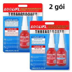 LOOLIFL | Keo Khóa Ren Không Khí 271 Độ Bền Cao & 243 Độ Bền Trung Bình 10ml Chống Rung Và Chống Lỏng