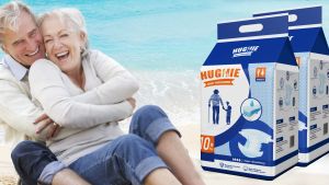 HUGHIE Adult Diaper Tape Lightweight Leak-Proof Caress Adult Diaper M/L/XL (2000ml x 30pcs)