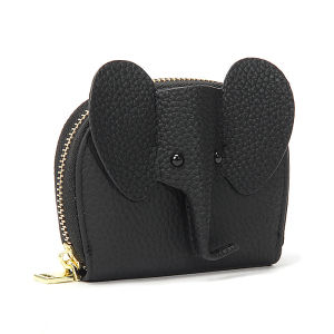 Smart King New Women Card Holders Genuine Cow Leather Fashion Cute Elephant Shape Women Short Wallet Zipper Purse