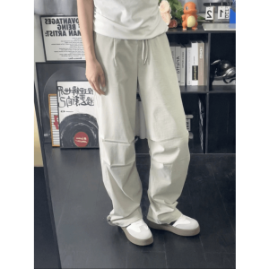 Quần Ống Đứng Nam Cleanfit American Retro Paratrooper Ice Silk Quần Ống Đứng Rộng Rãi Nhanh Khô Quần Ống Đứng Thường Ngày Quần Ống Đứng