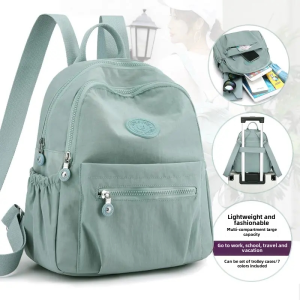 Oxford Cloth Nylon Womens Backpack 2021 New Large Capacity Lightweight Fashion Travel Canvas Bag Bookbag Sweet College Style