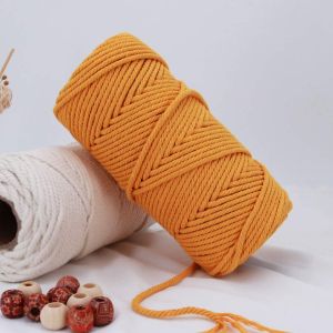 Cotton Tự Nhiên Macrame Dây 3 Mm 100 M Thân Thiện Với Môi Trường Dây Bện Cho Đan Treo Tường Thảm Nhiều Màu Sắc Tự Làm Dự Án