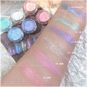 Ice Skin Highlighter Nail Art Mirror Powder Aurora Color Nail Salon Professional High Shine Glitter Powder Beauty Tool