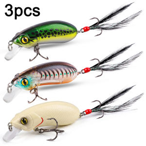 GOBAIT Slow Sinking Crankbait Fishing Lure 6cm 10g Hard Bait with Feather Treble Hooks Artificial Wobbler Pesca 1-5pcs Minnow