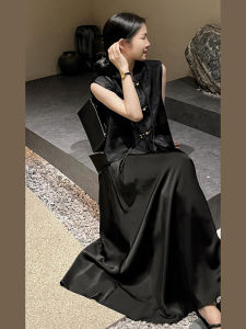 New Chinese Style Womens Fashion Set Vest Strap Dress Two-Piece Set Complete Summer Wear Elegant High-End Sensation