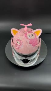 Nón bảo hiểm trẻ em từ 3-9 tuổi hình labubu gắn kính kèm phụ kiện  mũ bảo hiểm trẻ em có tem kiểm định đạt chuẩn ATGT