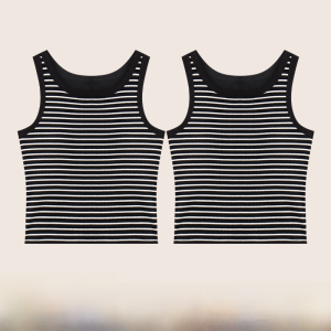 MiiOW | เสื้อกั๊กสายเดี่ยวแขนกุดสำหรับผู้หญิง MiiOW Catwoman ฤดูร้อนปี 2025 ทรงเข้ารูป ด้านหลังสวยงาม ปกปิดหน้าอกข้าง เสื้อชั้นใน