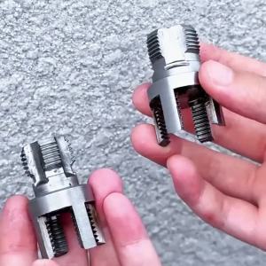 3Pcs Internal & External Pipe Threading ToolElectric Drill Compatible Pipe Thread Cutting Tool for 1/2"3/4"1" PVC/Plastic Pipes