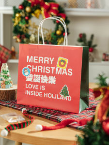 กล่องของขวัญตกแต่งปีใหม่ กล่องของขวัญ ขนมปัง ทาร์ต น้ำตาล ไวนิล ของขวัญเล็ก ช่วงกลางคืนก่อนวันคริสต์มาส กล่องของขวัญ กระเป๋าของขวัญระดับไฮเอนด์