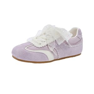Josiny | Purple Bow New Spring Training Shoes Inner Heightening
