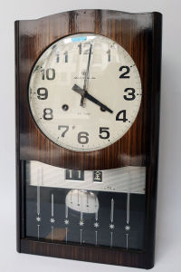 Đồng hồ quả lắc lên dây cót cổ Nhật Bản hiệu Aichi Tokei Denki