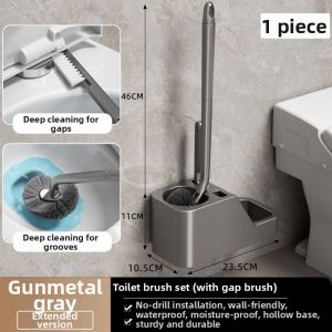 PISSA | No-Dead-Corner Wall-Mounted Toilet Brush Set