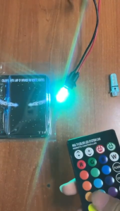 T10 Car Motor LED RGB Multicolor 6 SMD LED Bulb with Remote Control Waterproof LED Parking Led with Remote