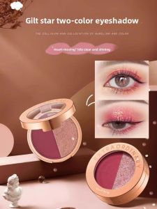 MONLEYTA | Authentic 2025 New Earth Tone Shimmer Powder Eye Shadow Palette Highlighting Blush One Piece Disk Waterproof Sweatproof Easy Color Boost All Skin Types