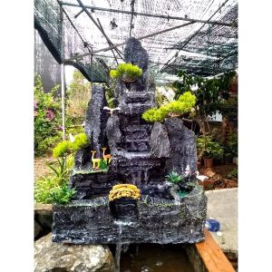 Hòn Non bộ Hồ Cá -Thác Nước Tạo Oxy Cho Cá - Non Bộ (tặng kèm máy bơm)