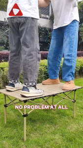 Mitsushi Outdoor Folding Table Steel Picnic Portable Folding Table with Bag for Stall Barbecue Camping