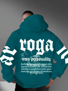 เสื้อฮู้ดผู้ชายแฟชั่นพิมพ์ลายตัวอักษร สวมใส่สบาย นุ่มสบาย เหมาะสำหรับใส่กลางแจ้ง สไตล์สตรีทแวร์ กำลังขายดีสำหรับฤดูใบไม้ร่วง