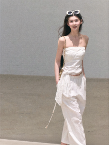 OAKMOO | Trang Phục Lỗ Trổ Dạng Dây Đeo Qua Cổ Tencel Linen Kiểu Resort