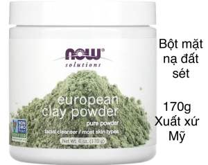 [MỸ] Mặt nạ bột NOW Foods Solutions European Clay Powder 6 oz (170 g)
