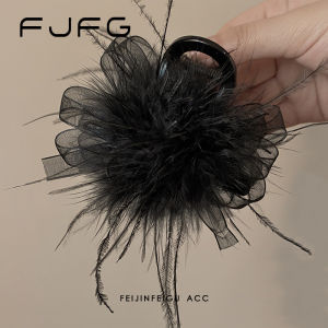 Kẹp Tóc Hình Cá Mập Bằng Lông Vũ Lưới Thanh Lịch Đa Năng Cho Phụ Nữ Phụ Kiện Tóc Nửa Đầu Xoăn Kẹp Tóc Thời Trang Mới CT-795