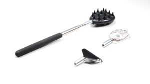 3in1 Telescoping Back Scratcher Extendable Back Claw Massager Back Scraper Kit with Detachable Head