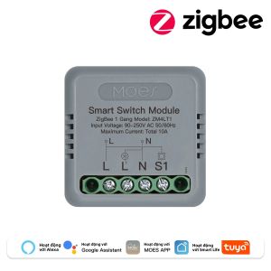 Mô-đun Công Tắc Thông Minh Mini MOES Tuya WiFi/Zigbee 1-4 Gang Tự Lập Trình Hẹn Giờ Tự Động Hóa Nhà Cửa Tương Thích Với Alexa Và Google Home