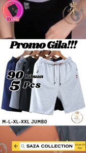 (SAZA) PROMO 4 Pcs Celana Kolor Pendek Boardshort Pria Baby Terry Jumbo Saku Resleting Premium Distro