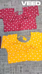 Readymade Printed Cotton Saree Blouse for Women | Short Sleeve with Back Tie-Up | Size - M (38) & L (40) | Multiple Color Options | Pack of 1 Pc
