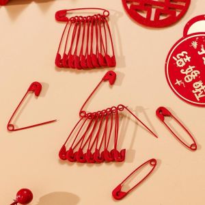 Wedding Lapel Pin Freshly out Fashion Groomsmen And Bridesmaids Safety Clip on Fixed Clothes Red Lapel Flower for Celebration