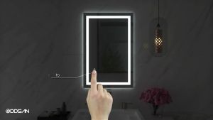 70*90cm Northern European Style Modern Bathroom Decorative Wall Mounted Intelligent LED mirror
