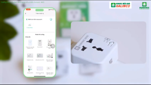 Ổ cắm điện wifi thông minh Hunonic SK02 điều khiển từ xa bằng điện thoại hẹn giờ tự động điều khiển qua giọng nói công suất lớn 3000W